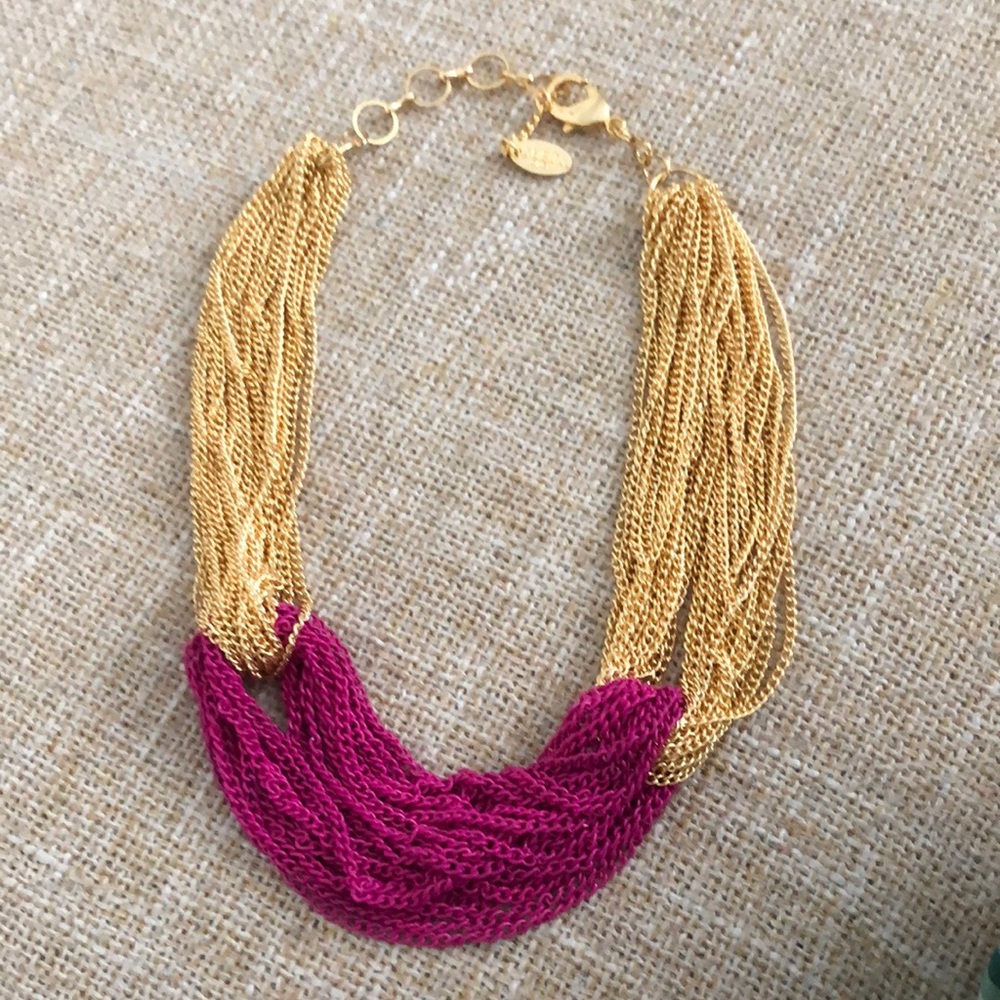 Amrita Singh pink and gold beaded necklace